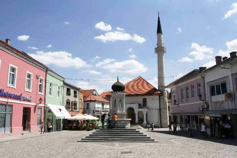 La fuente pública en el centro de la ciudad de Tuzla